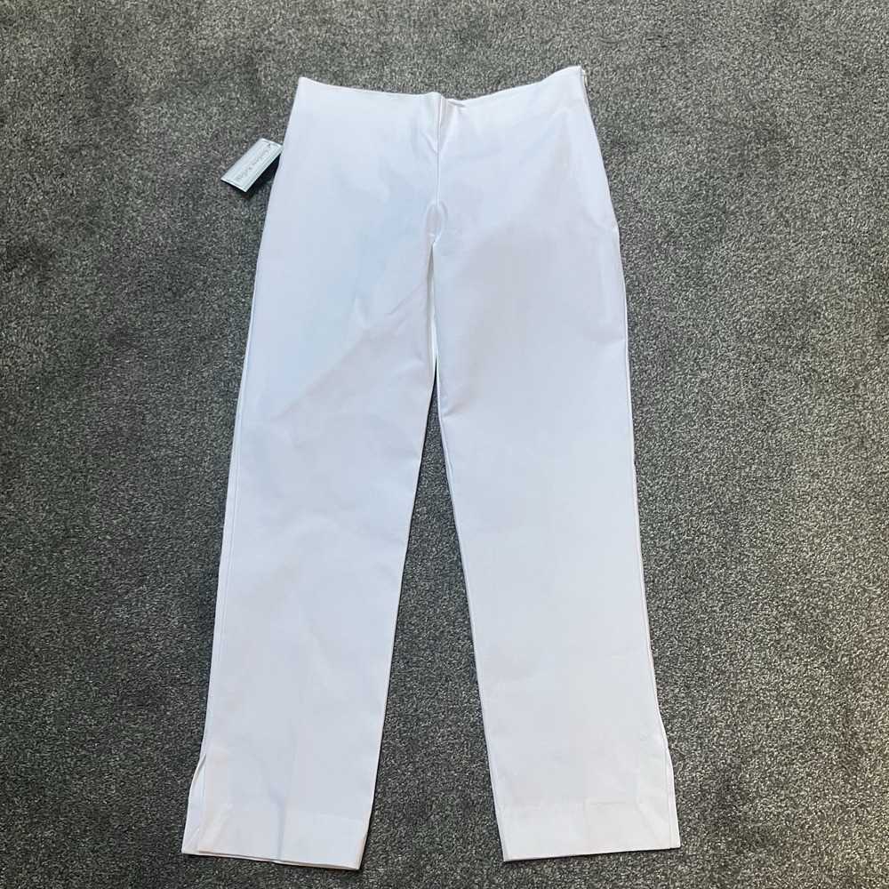 NWT Charlotte‎ Kellogg Palm Beach Size 4/6 White Straight Leg Slim Fit Pants